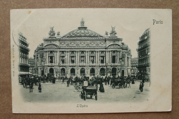 Ansichtskarte Präge Relief AK Paris 1900 L Opera Oper Architektur Kutschen Häuser Ortsansicht Frankreich France 75 Paris